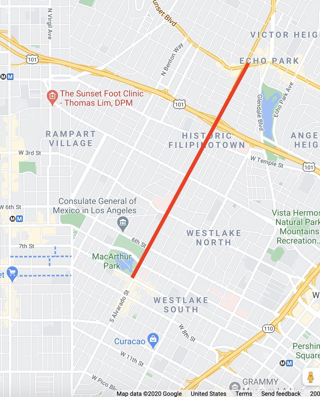 Dedicated bus route
